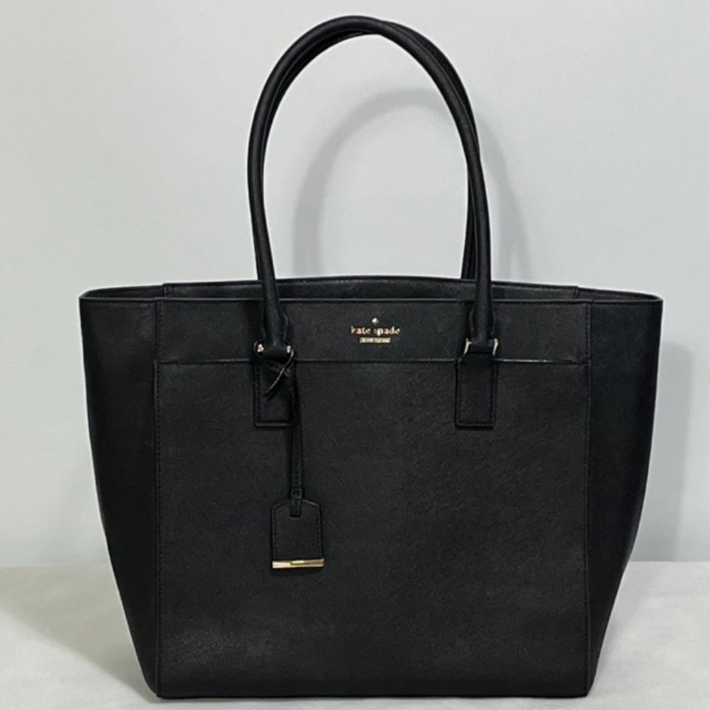 KATE SPADE Black Leather All-Day Tote Bag